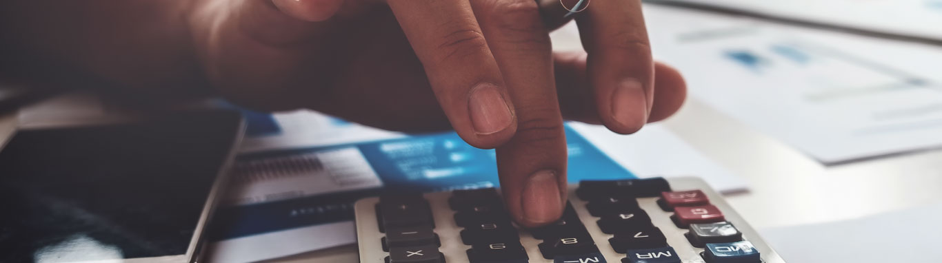 Person using a calculator