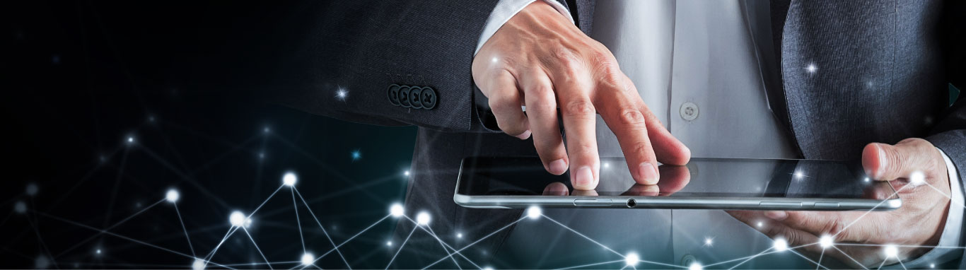 Person using a tablet to view Zintoro forecast